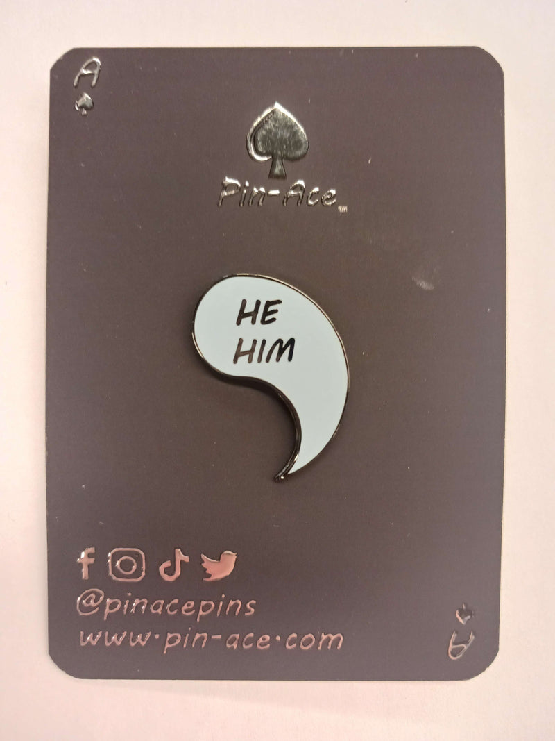 Customizable Pride Pin: He/Him Right