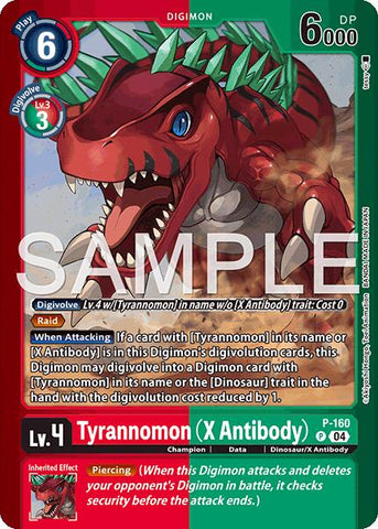 Tyrannomon [P-160] (X Antibody) (Limited Card Pack -Billion Bullet-) [Limited Card Pack -Billion Bullet-]