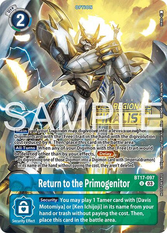 Return to the Primogenitor [BT17-097] (Regionals 25-26 Season 2 Finalist) [Secret Crisis]