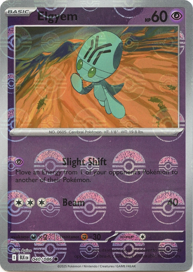 Elgyem (040/086) (Poke Ball Pattern) [Scarlet & Violet: Black Bolt]