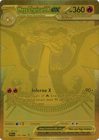 Mega Charizard X ex (130/094) [Mega Evolution: Phantasmal Flames]