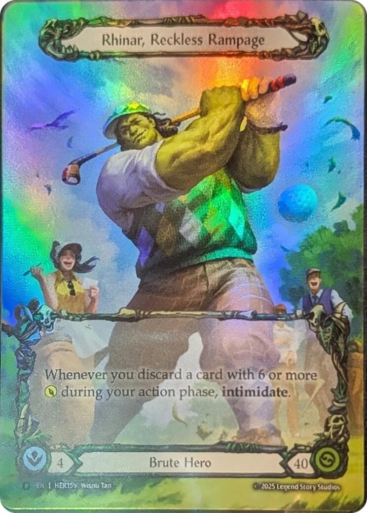 Rhinar, Reckless Rampage [HER159] (Promo)  Rainbow Foil