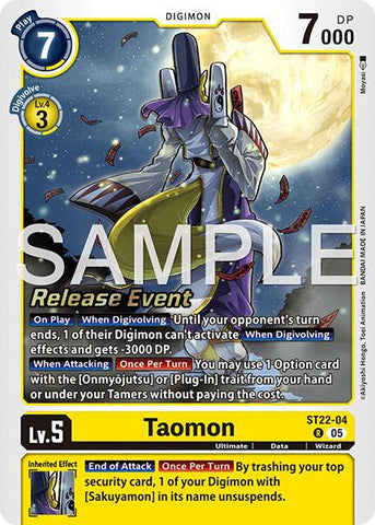 Taomon [ST22-04] [Starter Deck: Amethyst Mandala Advanced Deck Set Release Event Cards]