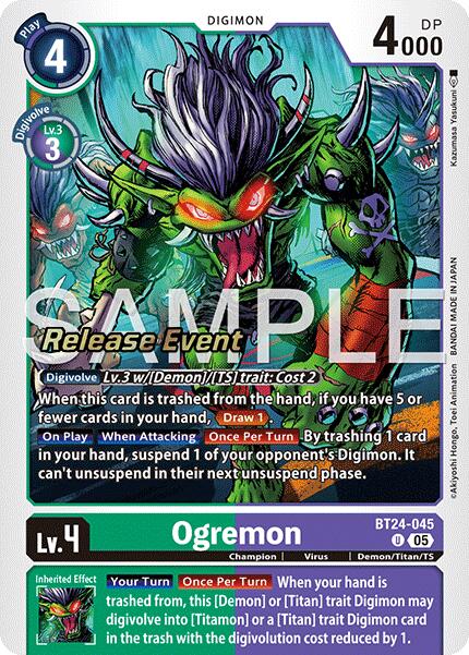 Ogremon [BT24-045] [Time Stranger Release Events Cards]