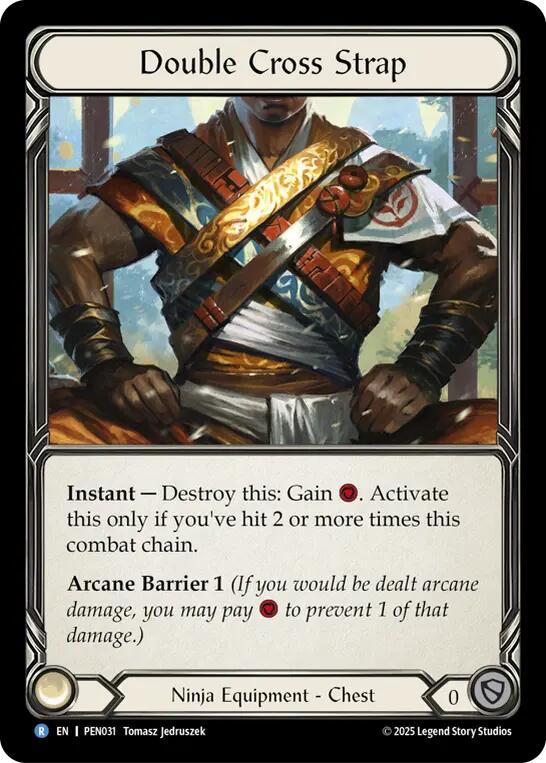 Double Cross Strap [PEN031] (Compendium of Rathe)  Cold Foil