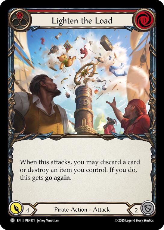 Lighten The Load (Red) (Rainbow Foil) [PEN171] (Compendium of Rathe)  Rainbow Foil