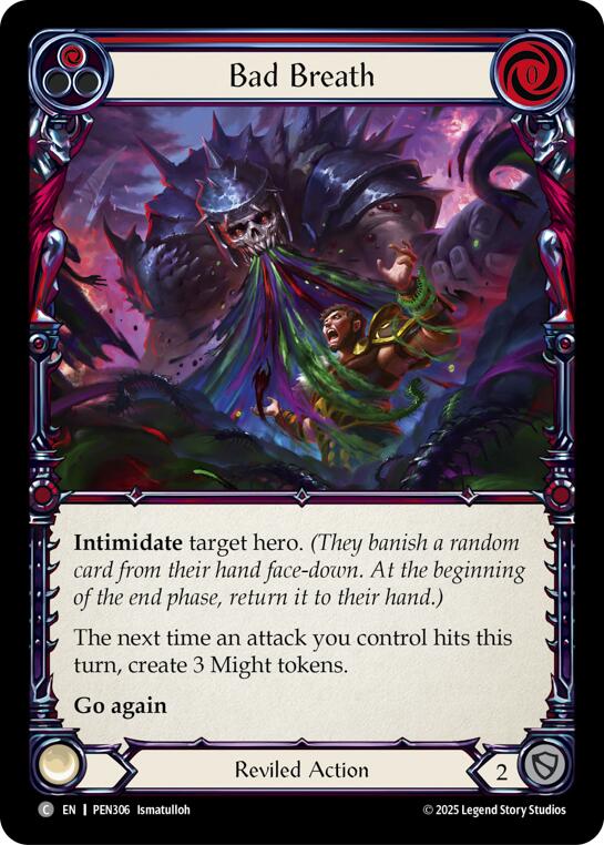Bad Breath (Red) (Rainbow Foil) [PEN306] (Compendium of Rathe)  Rainbow Foil