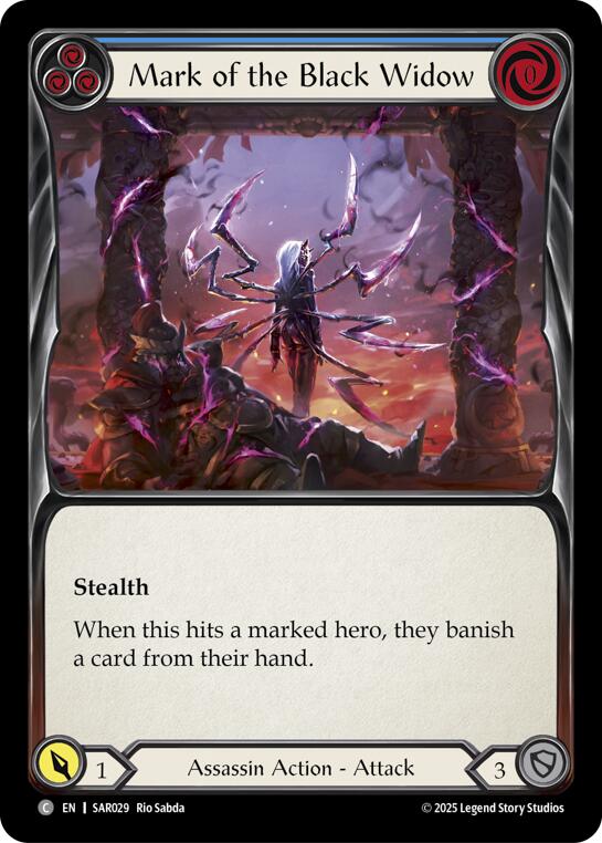 Mark of the Black Widow (Blue) (Regular) [SAR029] (GEM Pack 2)