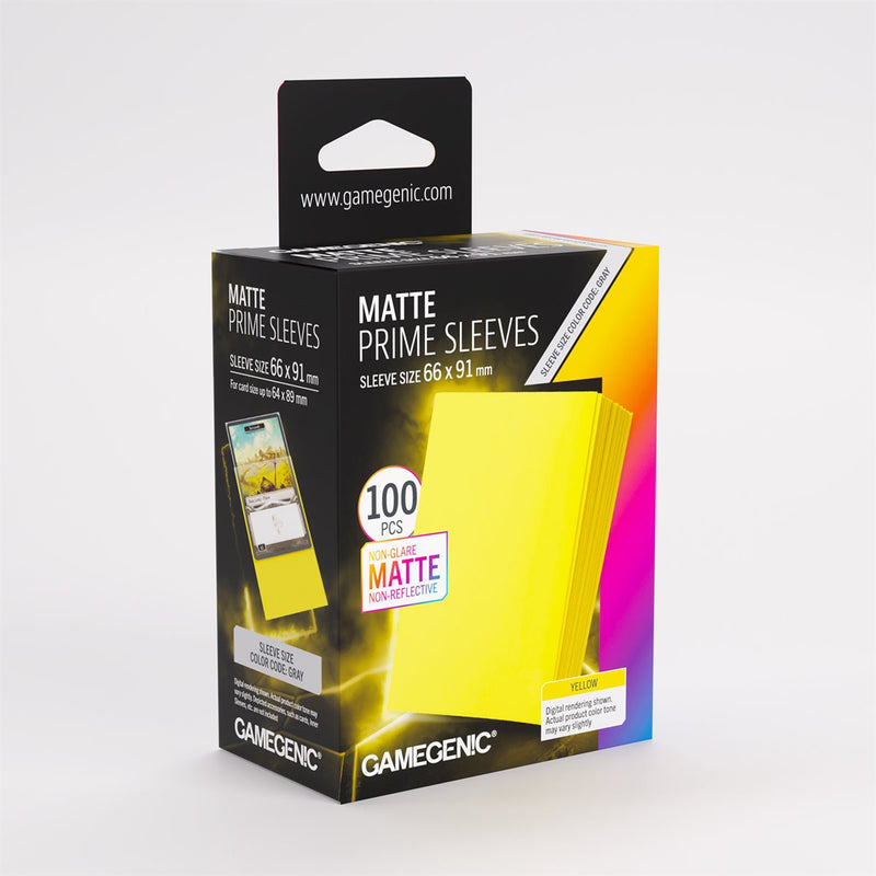 Gamegenic - Sleeves: Gamegenic Matte Prime Sleeves - Yellow (100)
