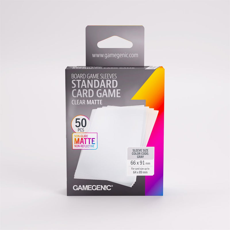 Gamegenic - Sleeves: Standard Card Game Matte Clear Sleeves