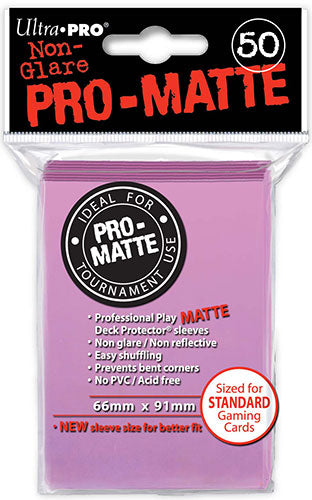 Ultra Pro - Pink Non-Glare Deck Protector Sleeves - 66mmx91mm