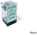 Opaque Black/Green Polyhedral 7-Dice Set CHX 25458