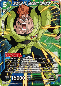 Android 16, Stalwart Defender (Winner Stamped) (P-310_PR) [Tournament Promotion Cards]