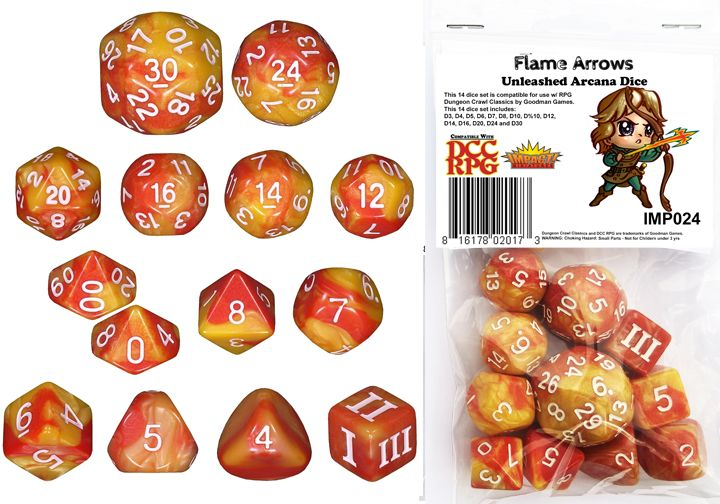 Unleashed Arcana Dice - Flame Arrows