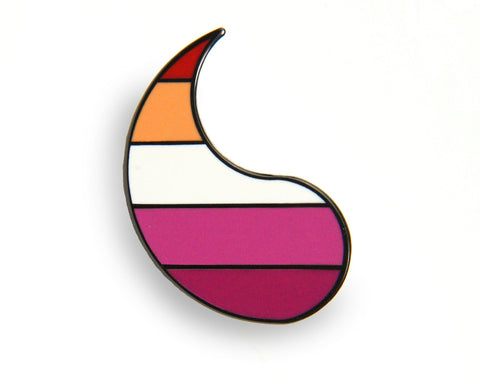 Customizable Pride Pin: Sapphic Left