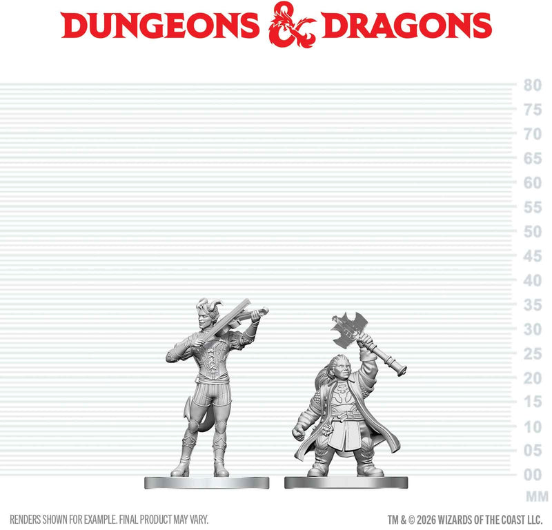 Nolzur's Marvelous Miniatures: Tiefling Bard & Dwarf Cleric