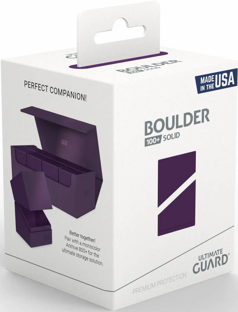 Ultimate Guard - Deck Case 100+ Boulder Solid: Purple