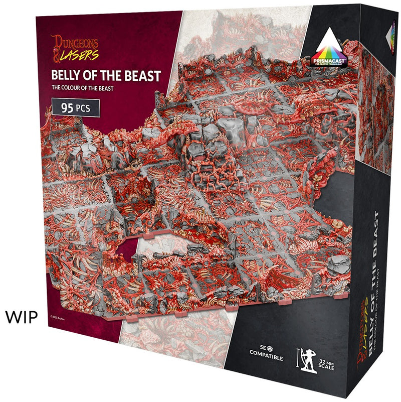 Dungeons & Lasers: Belly of the Beast Half-Height Walls (Pre-Painted)