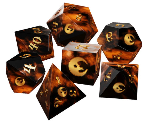 The Crooked Moon RPG Sharp-Edge Resin Dice Set