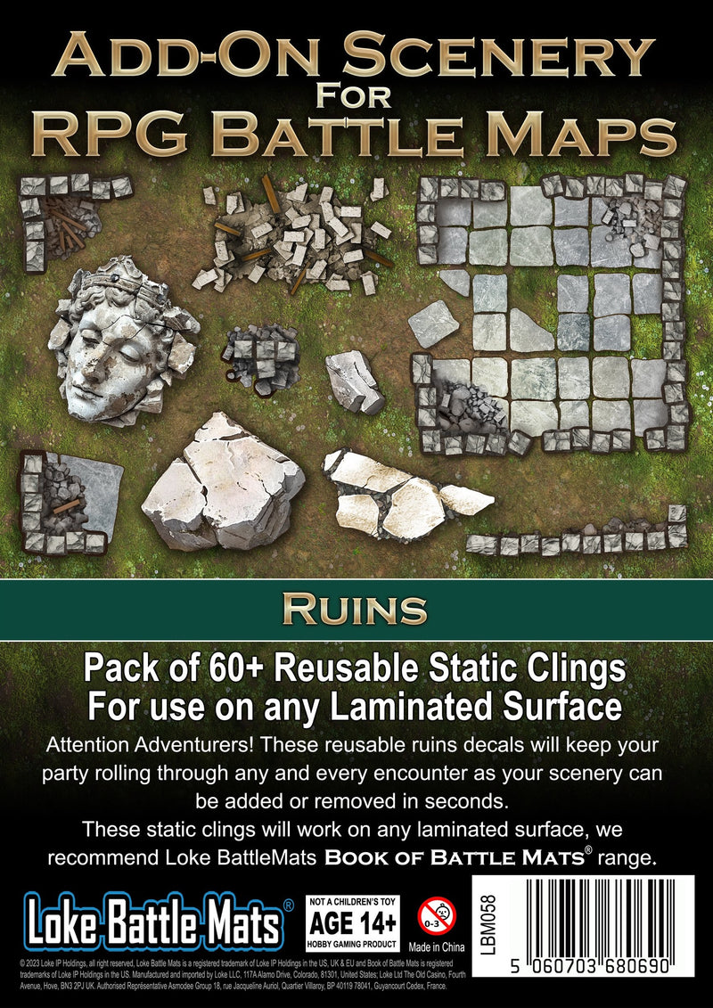 Add-On Scenery For RPG Battle Maps: Ruins