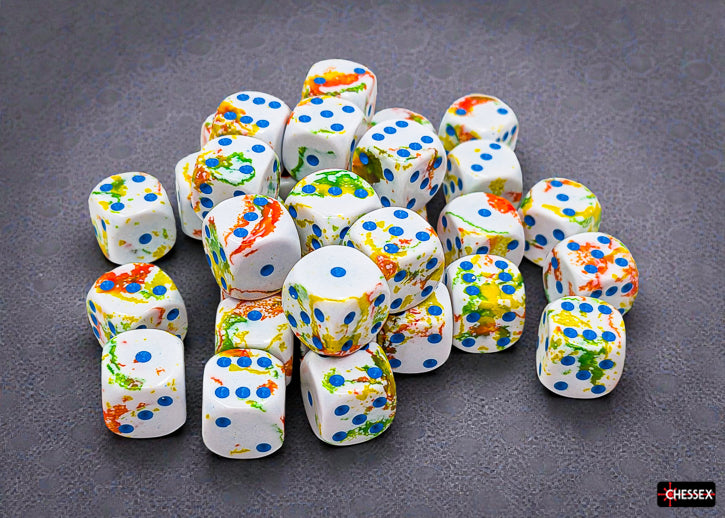36 12mm Breezy w/Blue Brush D6 Dice - CHX24809
