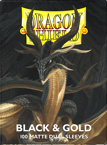 Dragon Shield Box of 100 in Matte Dual Black & Gold