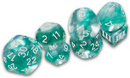 Funky 7-Die Set Thracian Azure Swirl DCC Dice