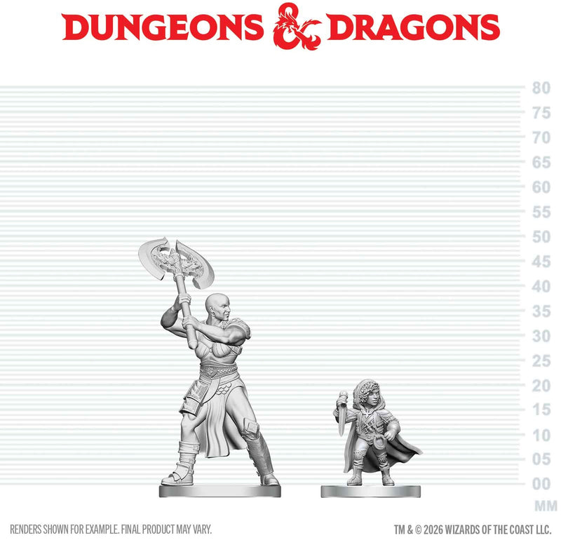 Nolzur's Marvelous Miniatures: Goliath Barbarian & Halfling Rogue