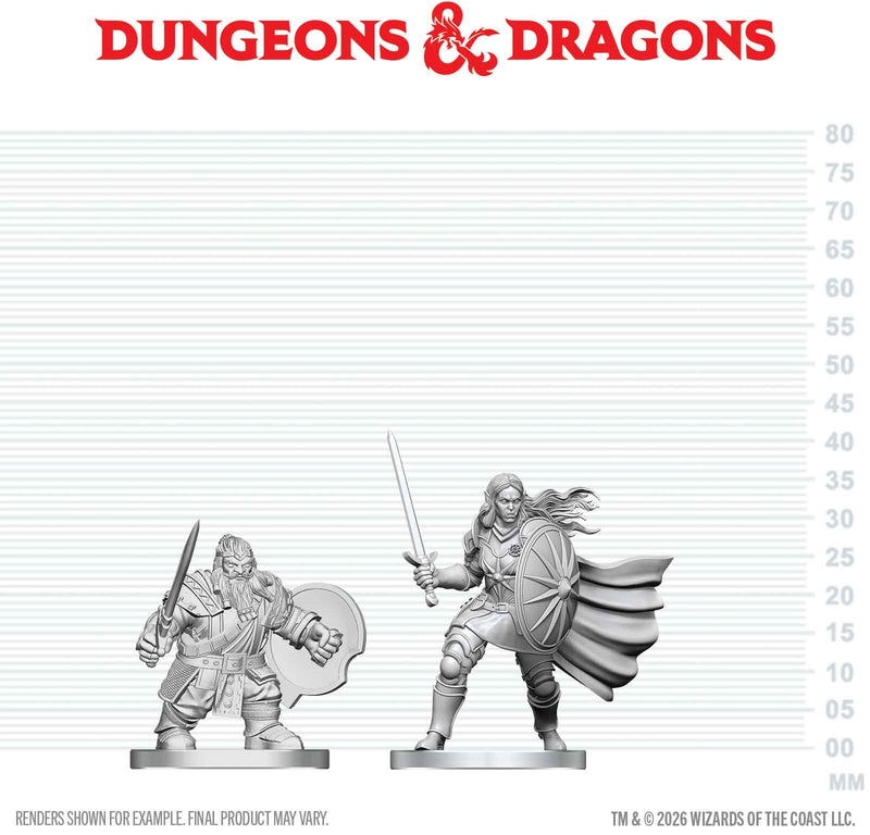 Nolzur's Marvelous Miniatures: Dwarf Fighter & Orc Paladin