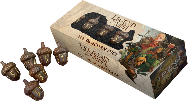 Legend in the Mist: Resin D6 Acorn Dice Set