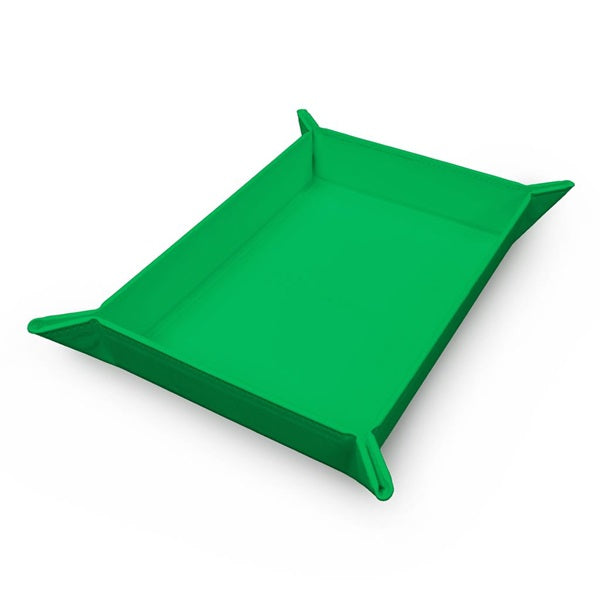 Vivid Foldable Magnetic Dice Tray: Green