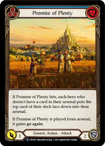 Promise of Plenty (Blue) (Rainbow Foil) [CRU185-RF] Unlimited Rainbow Foil
