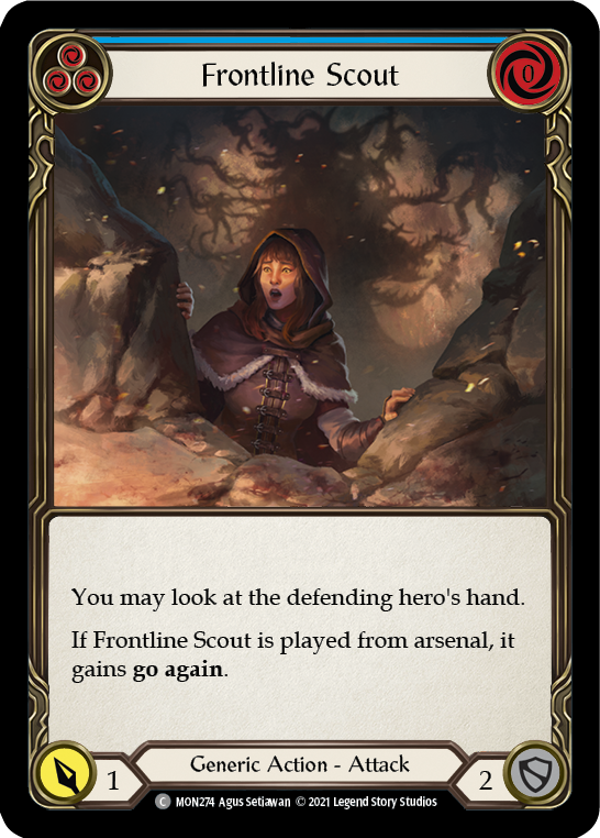 Frontline Scout (Blue) (Rainbow Foil) [MON274-RF] 1st Edition Rainbow Foil