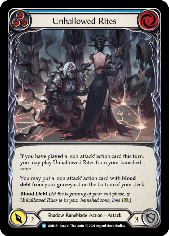 Unhallowed Rites (Blue) [MON161] 1st Edition Normal