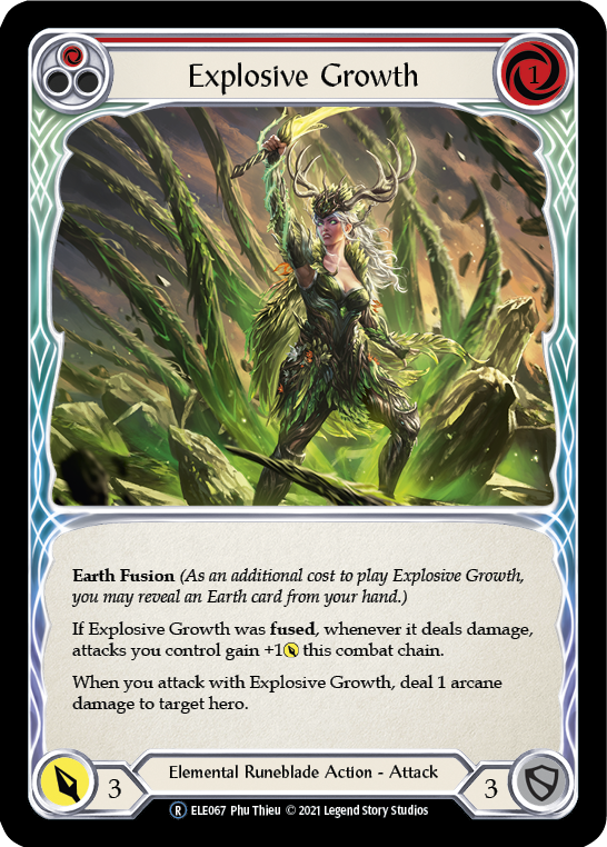 Explosive Growth (Red) [U-ELE067] Unlimited Rainbow Foil