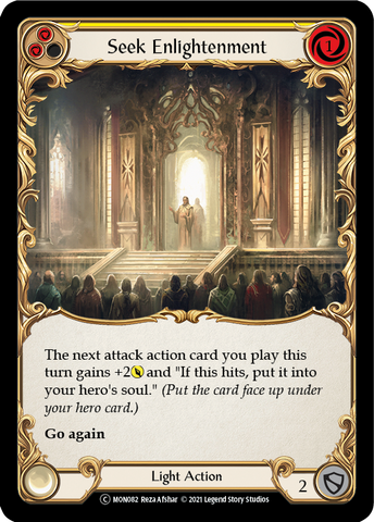Seek Enlightenment (Yellow) (Rainbow Foil) [U-MON082-RF] Unlimited Rainbow Foil