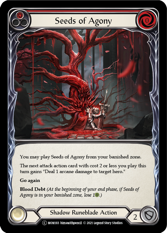 Seeds of Agony (Red) (Rainbow Foil) [U-MON183-RF] Unlimited Rainbow Foil