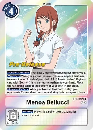 Menoa Bellucci [BT6-092] [Double Diamond Pre-Release Promo]