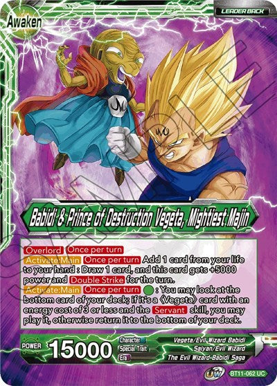 Vegeta & Babidi // Babidi & Prince of Destruction Vegeta, Mightiest Majin [BT11-062]