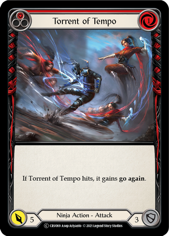 Torrent of Tempo (Red) (Rainbow Foil) [CRU069-RF] Unlimited Rainbow Foil