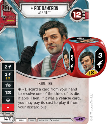 Poe Dameron - Ace Pilot (Sold with matching Die)