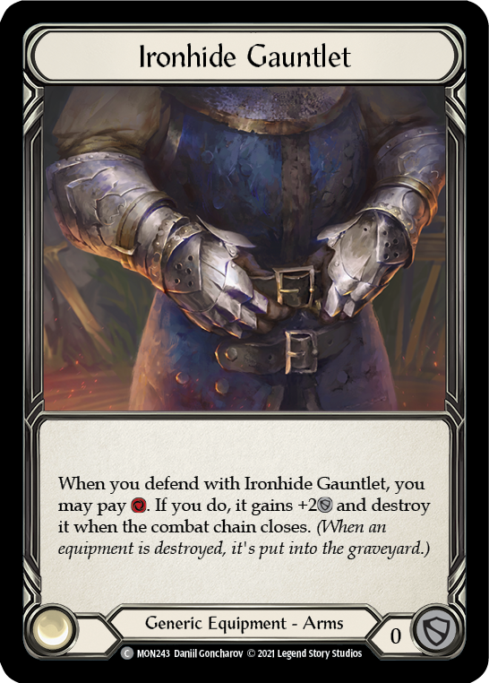 Ironhide Gauntlet (Cold Foil) [MON243-CF] 1st Edition Cold Foil