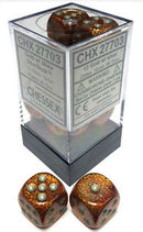 Glitter Gold and Silver 12ct 16mm D6 Dice Block - CHX27703