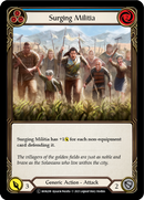 Surging Militia (Blue) (Rainbow Foil) [U-MON289-RF] Unlimited Rainbow Foil