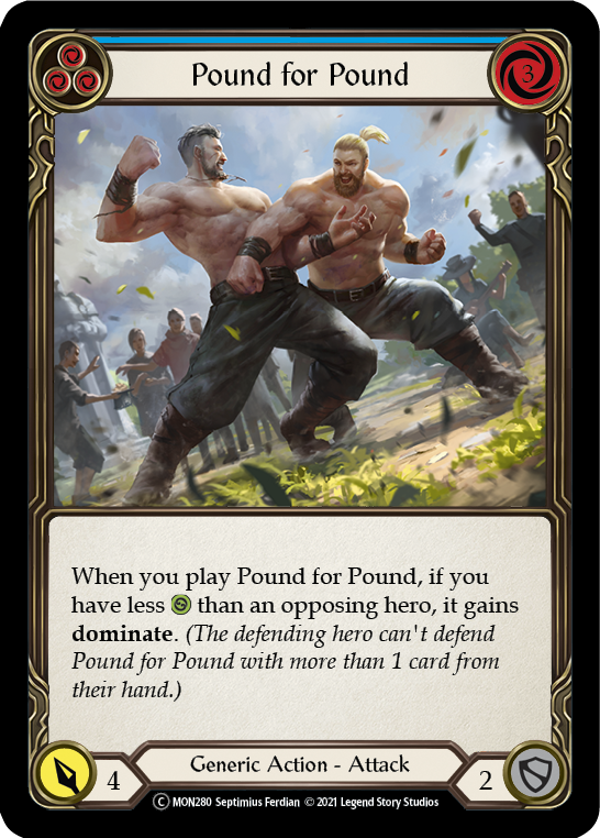 Pound for Pound (Blue) (Rainbow Foil) [U-MON280-RF] Unlimited Rainbow Foil