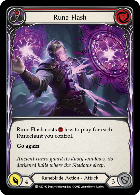 Rune Flash (Red) [ARC100] Unlimited Edition Rainbow Foil