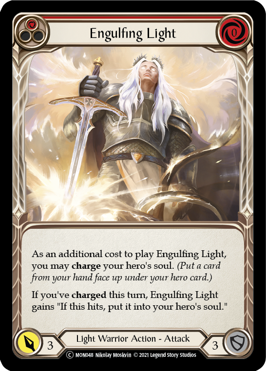 Engulfing Light (Red) (Rainbow Foil) [U-MON048-RF] Unlimited Rainbow Foil