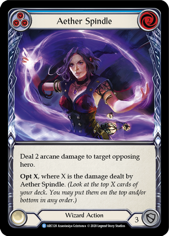 Aether Spindle (Blue) [ARC128] Unlimited Edition Rainbow Foil