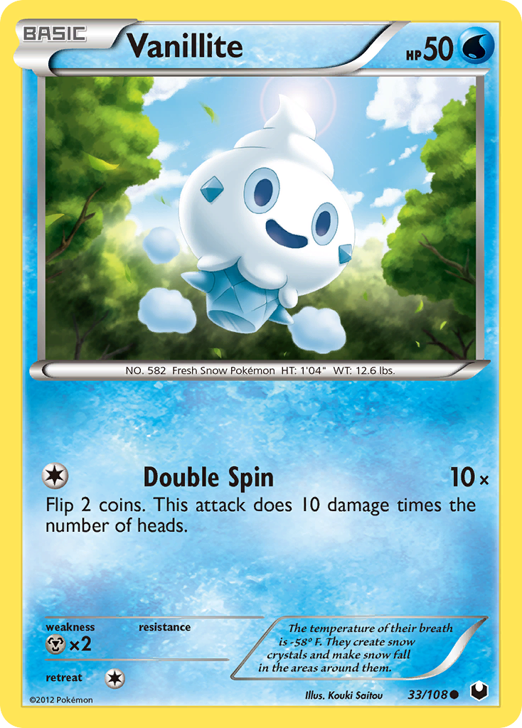 Vanillite (33/108) [Black & White: Dark Explorers]