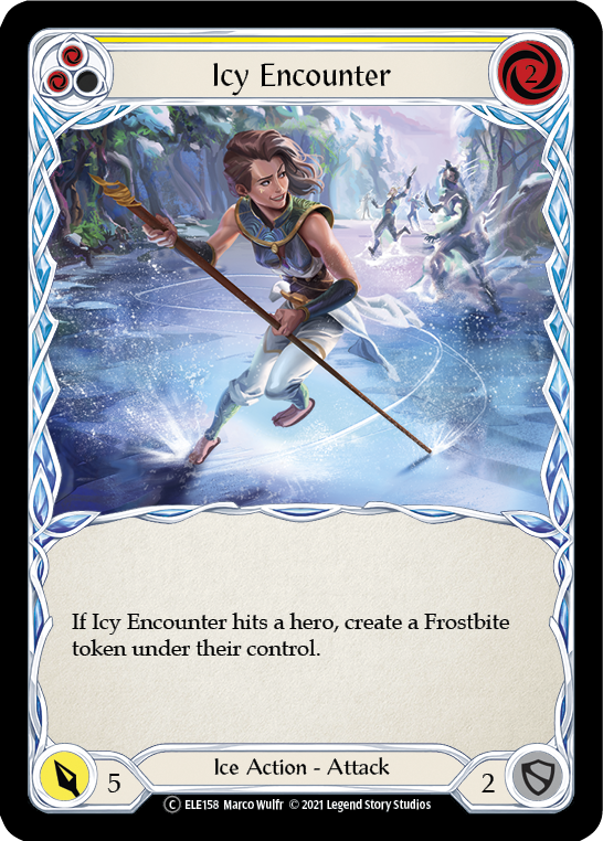 Icy Encounter (Yellow) [U-ELE158] Unlimited Rainbow Foil